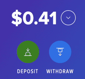 Screenshot showing deposit and withdrawal under a balance at FanDuel Casino